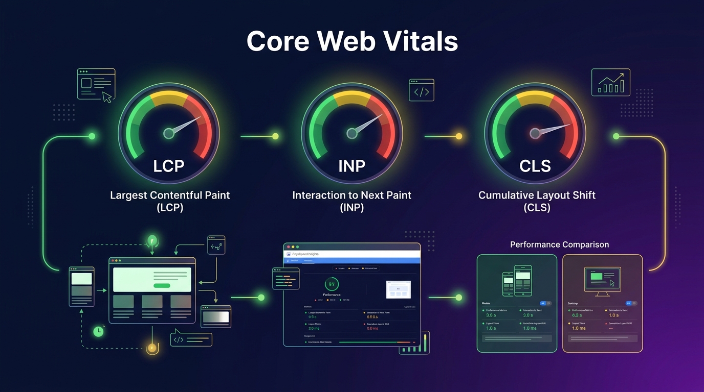 Core Web Vitals for SaaS Websites: LCP, INP & CLS Optimization